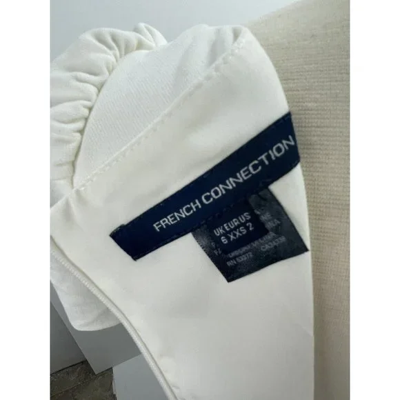 Women's French Connection Awiti Whisper Ruth Sheath Dress White Size 2 - Picture 11 of 11